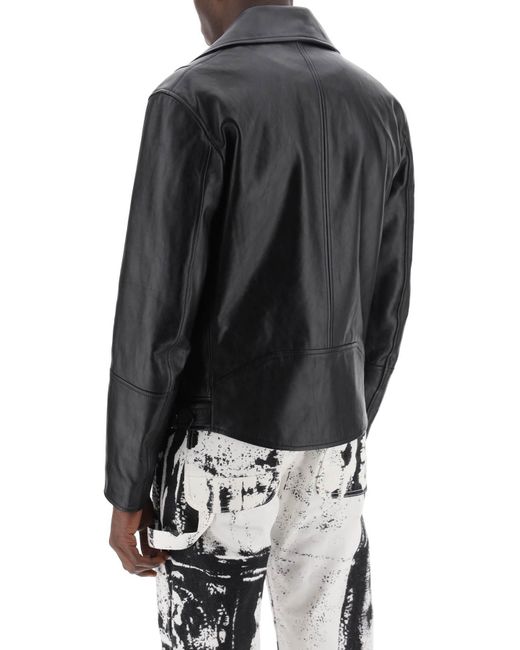 Alexander McQueen Nappa Biker -jas in het Black voor heren