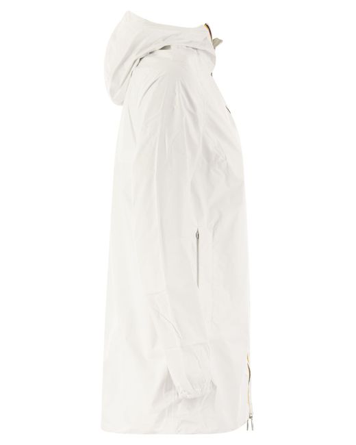 K-Way White Sophie Plus Reversible Hooded Jacket