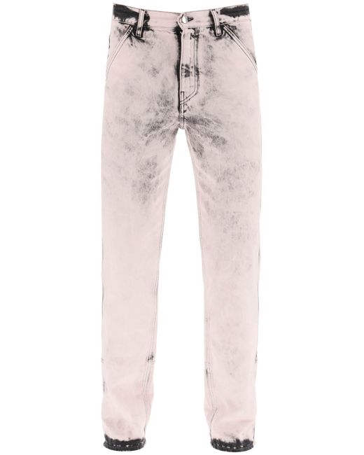 OAMC Pink Stone-washed Straight-leg Jeans for men