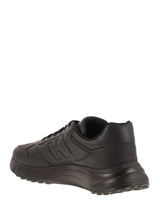Hogan Black Hyperlight Leather Trainers for men