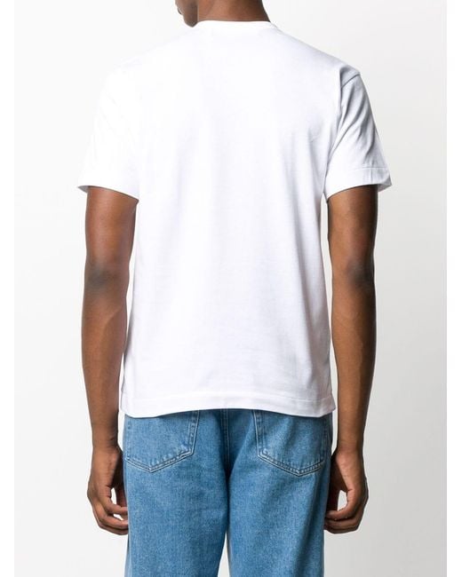COMME DES GARÇONS PLAY White Slim Cotton T Shirt