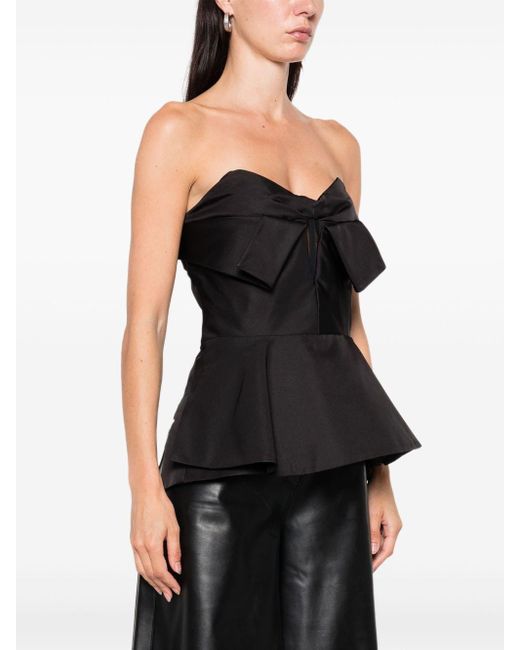 Alexander McQueen Black Strapless Corset Top
