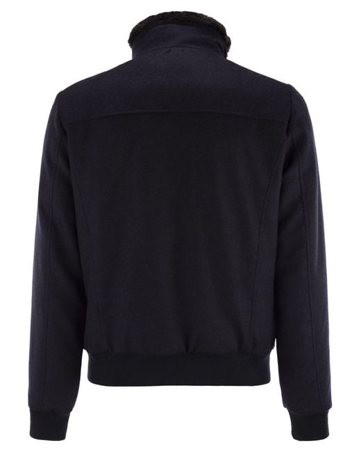 Moorer Blue Bellati Ls9 Padded Bomber Jacket for men