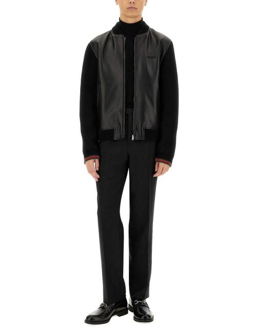 Gucci Black Pants "Mini Gg" for men