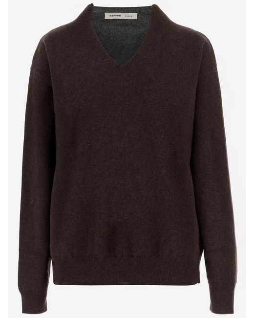 Carven Black Cashmere Pullover