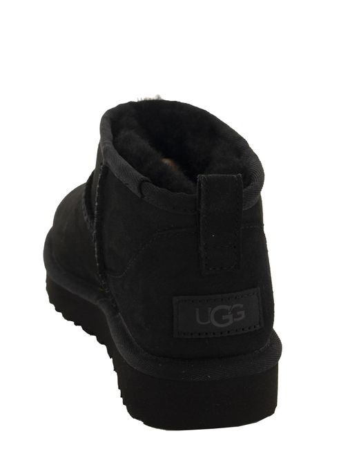Ugg Black Classic Ultra Mini Sheepell Stiefel