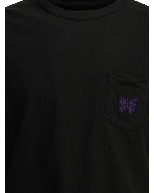 Needles Black "Pocket Tee" Crew Neck T Shirt