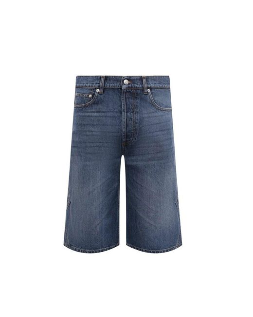 Alexander McQueen Blue Denim Shorts for men