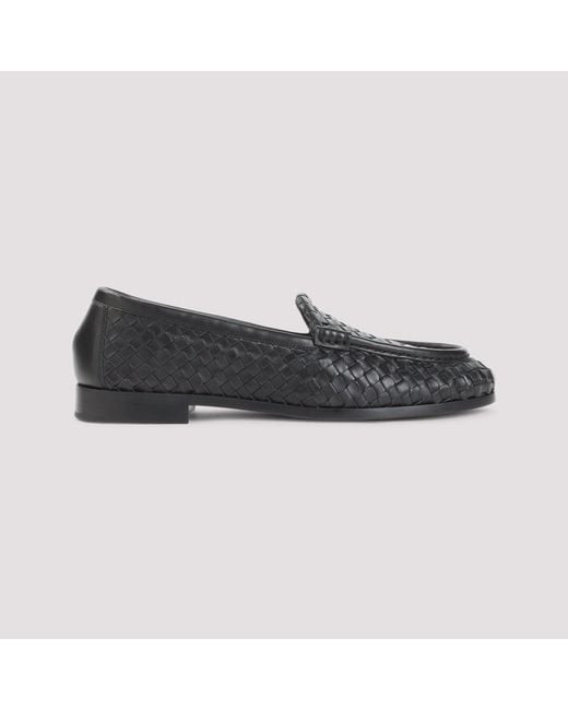 Bottega Veneta Black Silenzio Loafers