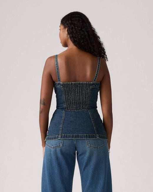Levi's Blue Tailored Bustier Hinged Heart No Dp