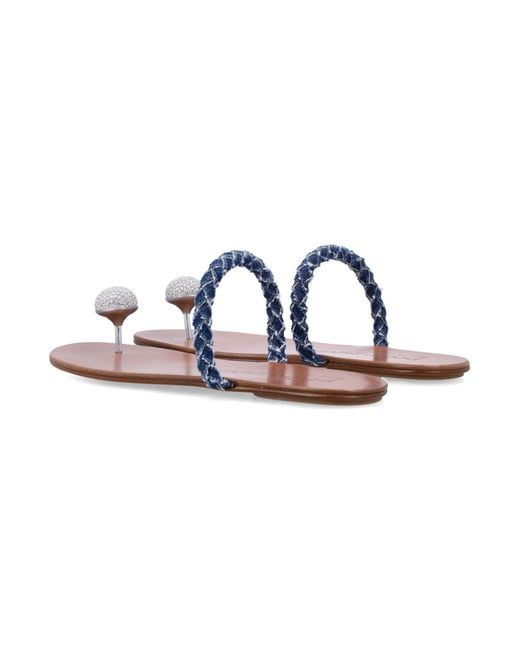 Pedro Garcia White Pipa Flat Sandals