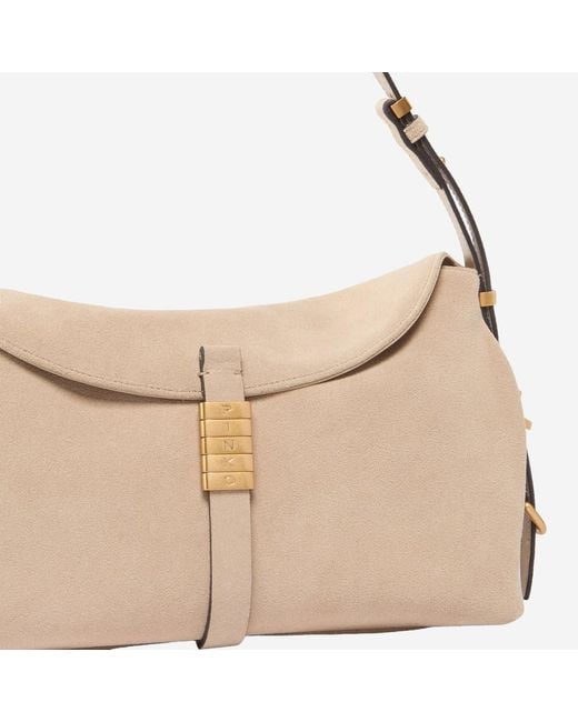 Pinko Natural Saddle Bag Baguette Shoulder Bag