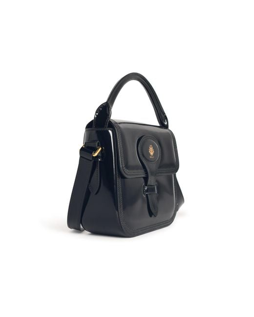 Bally Blue 'beckett' Black Leather Mini Bag