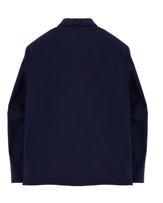 Brunello Cucinelli Blue Wool Canvas Jacket