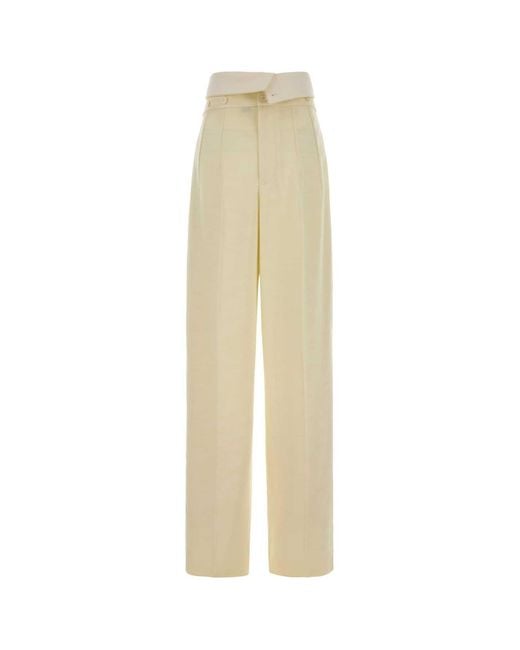 Carven White Tr419-Orchid Trousers