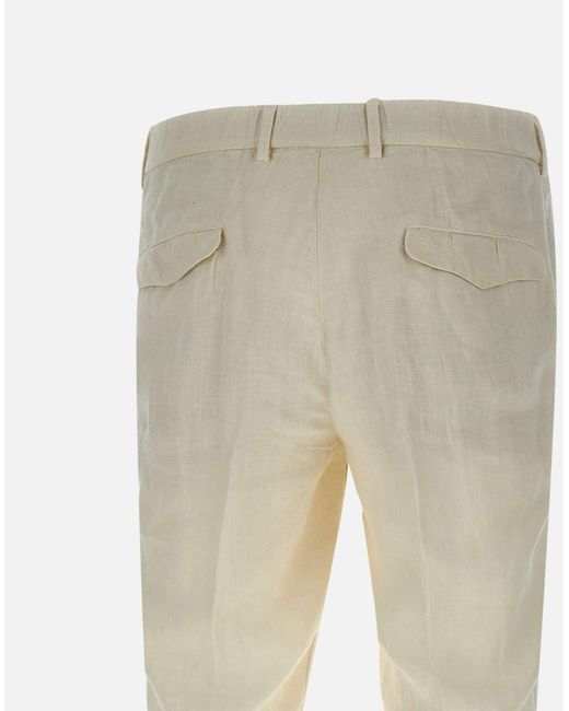 Devore Natural Linen Trousers for men