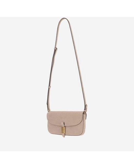 Pinko White Saddle Leather Shoulder Bag
