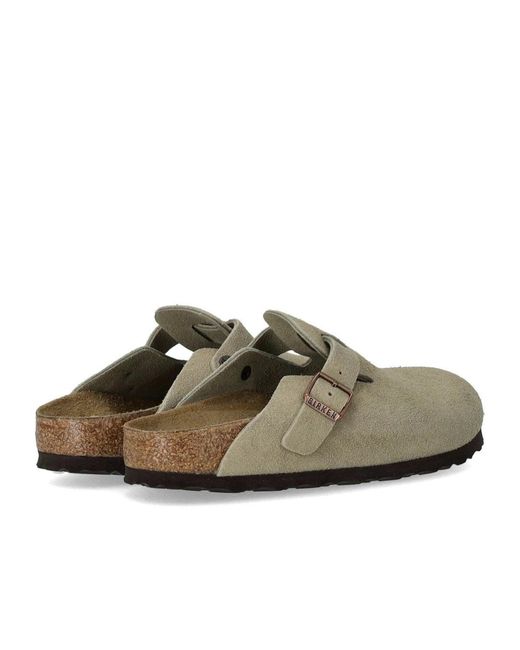 Birkenstock Brown Boston Suede Taupe Clog