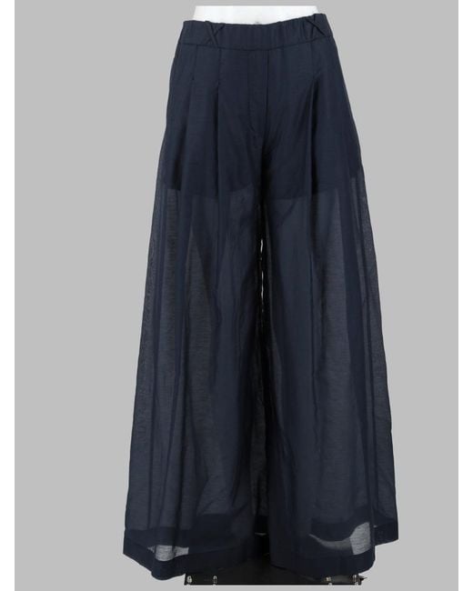Semicouture Blue Pantalone "Debbie"