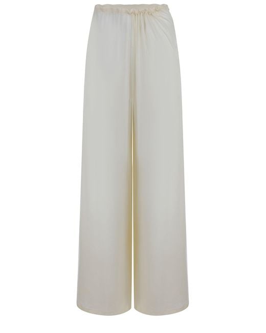 PHILOSOPHY BY LORENZO SERAFINI White Philosophy Pants Made Of Tulle