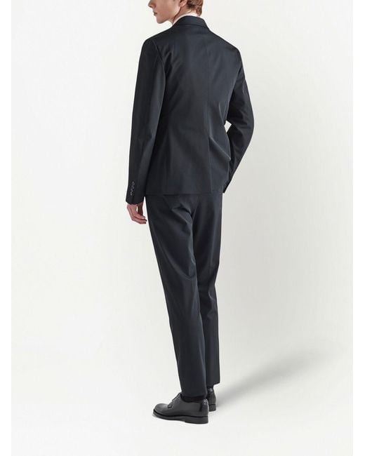 Prada Black Single-Breasted Techno Suit for men