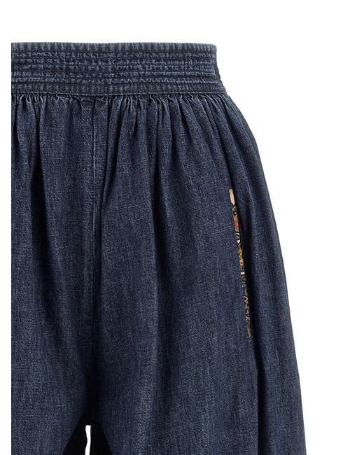 Valentino Garavani Blue Denim Chambray Hosen