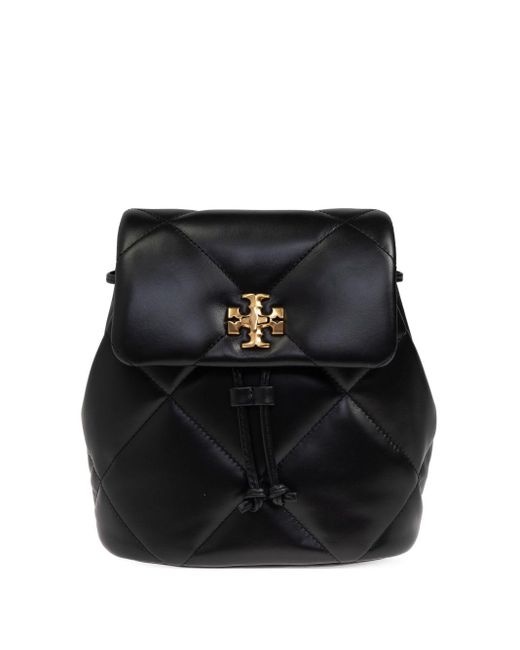Tory Burch Kira Diamond Mini Leather Backpack in het Black