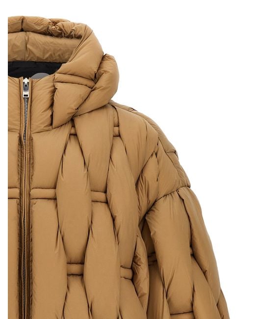 RAXXY Brown 3d Down Jacket Puffer Jackets Beige