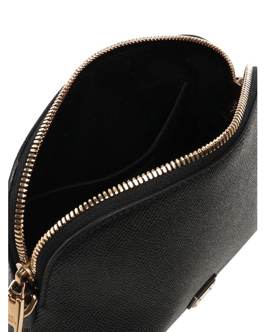 Dolce & Gabbana Black Kalbsleder Leder Mini -Tasche in Schwarz