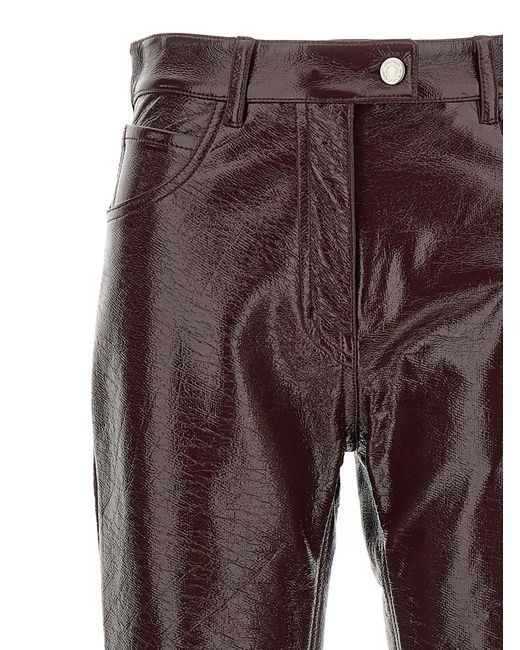 Courreges 're Edition Vinyl' -broek in het Brown