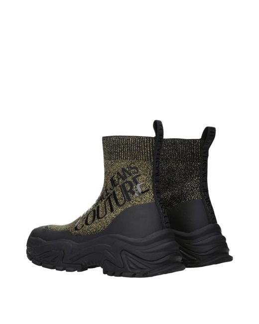 Versace Jeans Black Sneakers Couture Donna Tessuto Nero/Oro