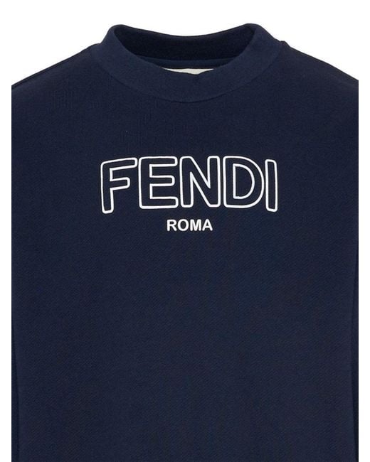 Fendi Blue Jersey With Logo