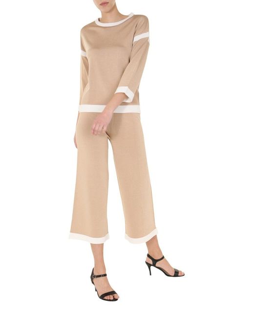 Boutique Moschino Natural Round Neck Sweater