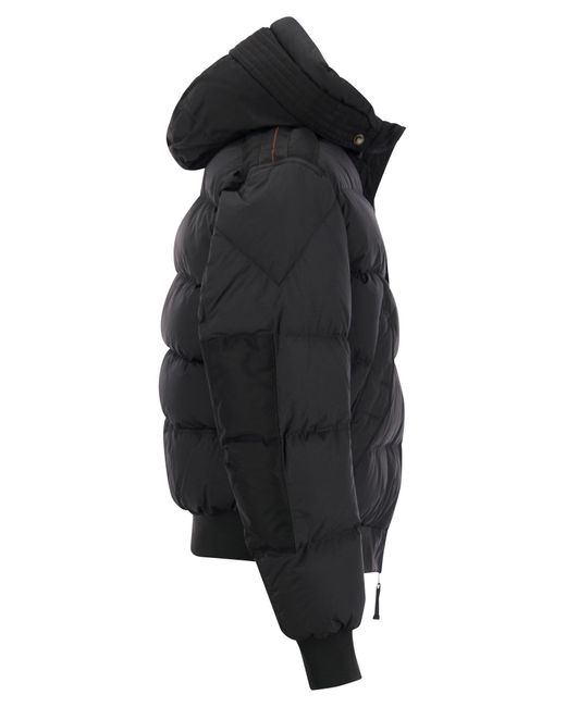 Parajumpers Wilmont - Hooded Down Jacket in Black for Men | Lyst