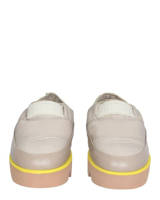 MSGM White Puffed Sneakers