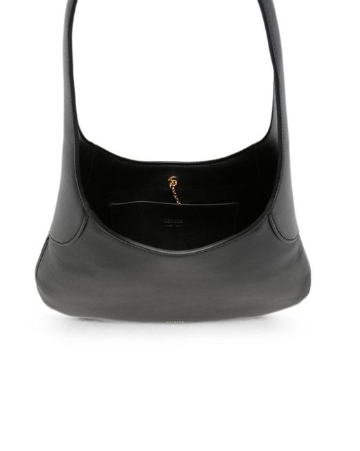 Khaite Black Joan Small Leather Hobo Bag