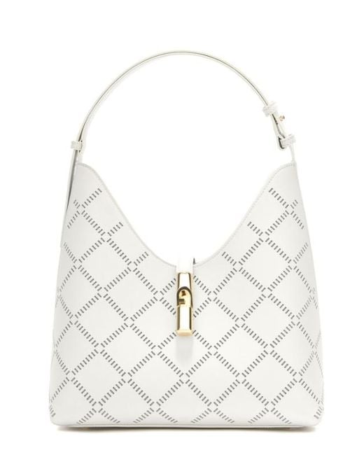 Furla White Goccia M Hobo