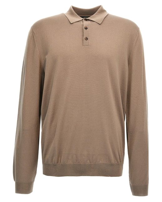 Zanone Wollen Poloshirt in het Brown voor heren