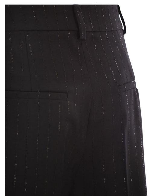 Max Mara Black Siberia Wool Blend Shorts