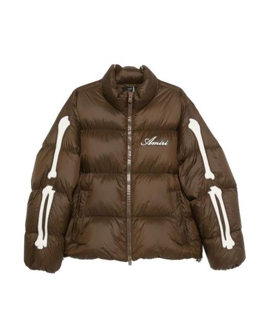 Amiri Bones Kort Pufferjack in het Brown