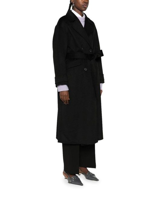 The Dynamis Studio Black Savile Double-Breasted Wool Coat