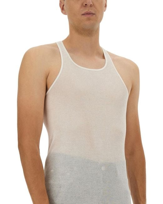 Rick Owens White Cotton Tops