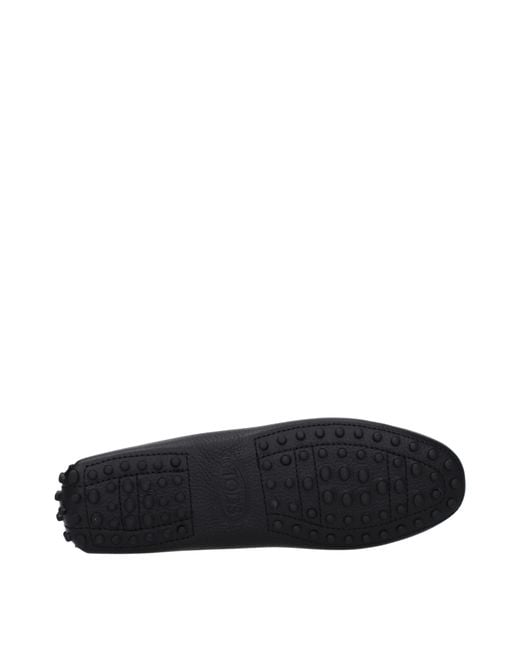 Tod's Black Moccasins Leather