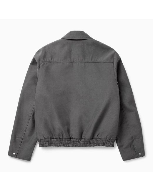 1989 STUDIO Gray Light Zip Up Jacket Dark for men