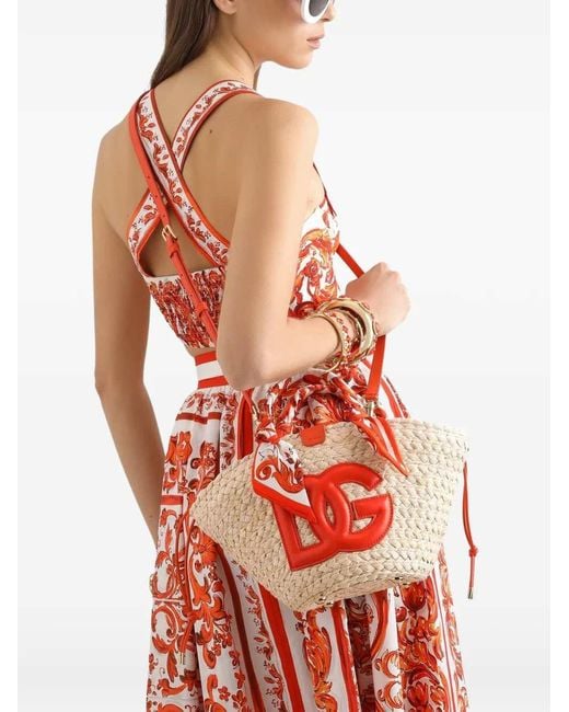 Dolce & Gabbana Red Dolce & Gabbana Kendra Coffa Bag With Print
