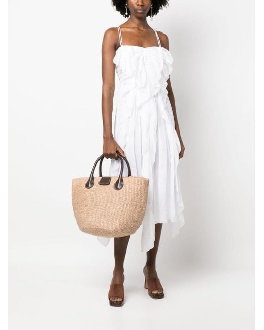 【送料&関税込】Raffia Large Palma ChloAC X Eres Shopping Ba chloe-x-eres-Brown-Palma-