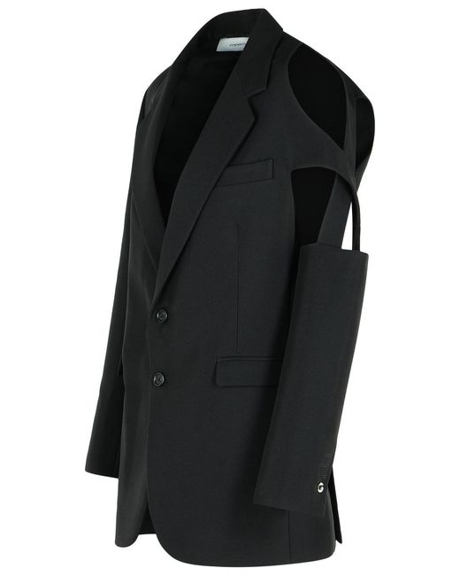 Coperni Black 'Cutout' Polyester Blazer
