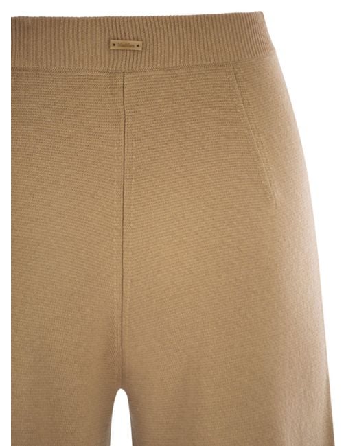 Max Mara Judy Broek Van Wol En Kasjmier in het Natural