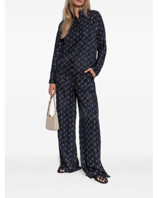 Tory Burch Overhemden ,Blauw ,Gestreept Overhemd in het Blue