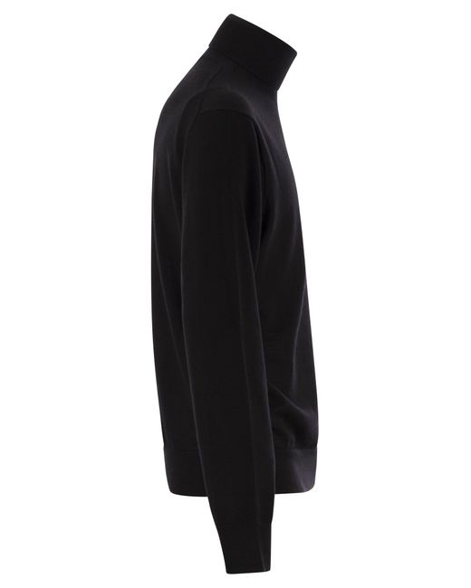 Suéter de cuello de cuello de lana de Polo Ralph Lauren de hombre de color Black